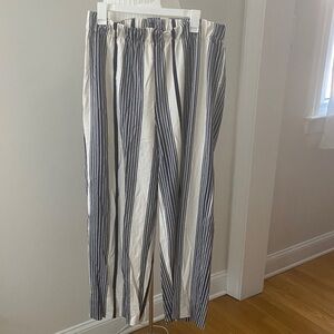 H&M Men's Striped Pants - Navy and White